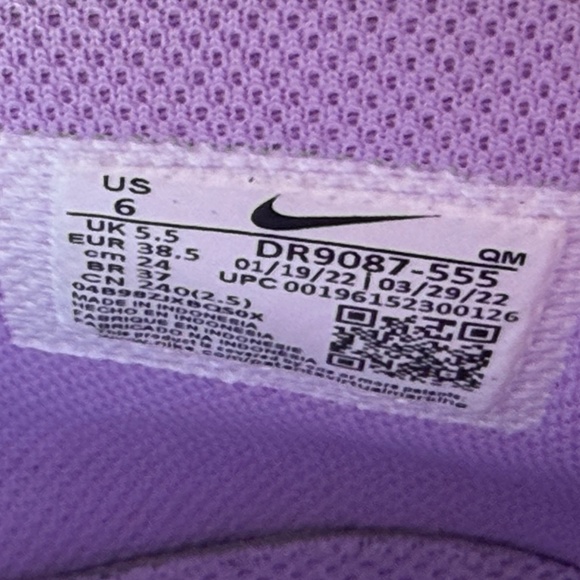 Custom Nike Blazer Mid '77 Lilic Rhinestone Sneakers US 6Y / Women's 7.5 - Picture 2 of 5